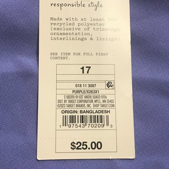 XXL - Womens High-Rise Tailored Shorts - A New Day - Purple - Picture 3 of 6